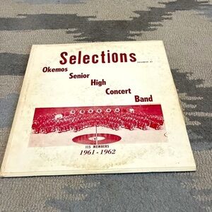 Vintage vinyl record titled "Selections presented by the Okemo Senior High
